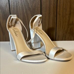 Lulu's White Satin Women's Heels